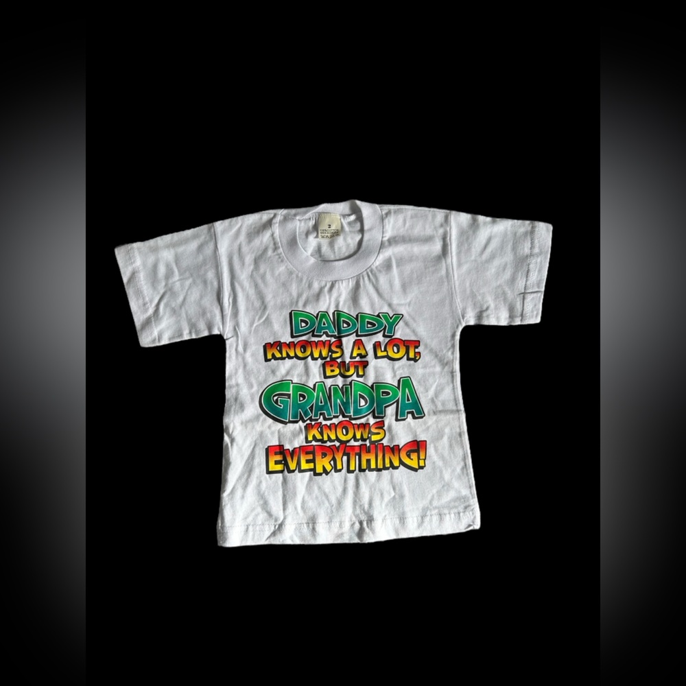 ✨1990s "Daddy knows a lot, but Grandpa knows everything" graphic tee tee✨